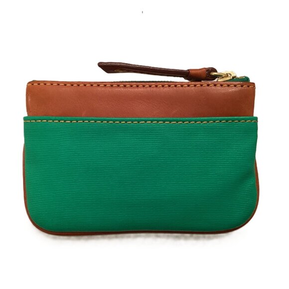 Dooney & Bourke Small Leather Kelly Green Coin Case - Picture 2 of 6